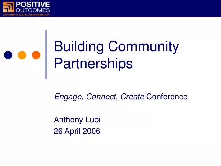 PPT Building Community Partnerships PowerPoint Presentation, free