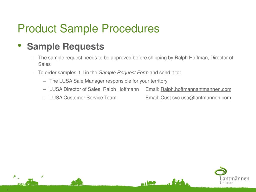 Product sample requests