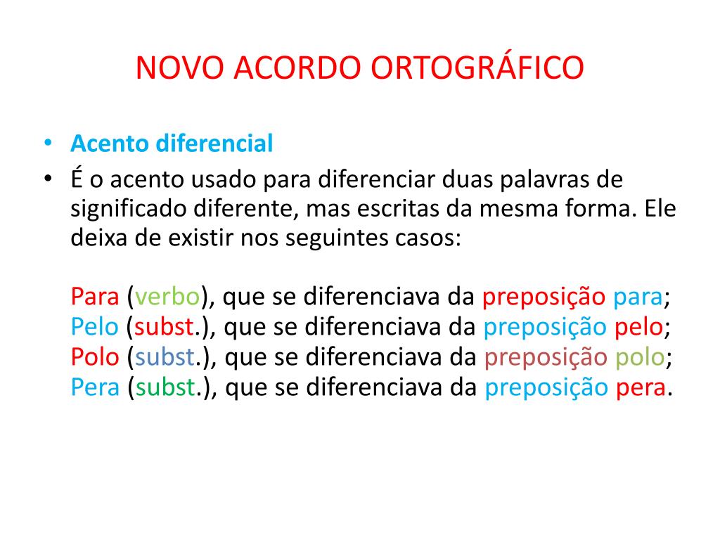 PPT - NOVO ACORDO ORTOGRÁFICO PowerPoint Presentation, free download -  ID:4230705