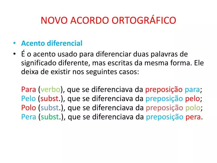 PPT - NOVO ACORDO ORTOGRÁFICO PowerPoint Presentation, free download -  ID:4230705