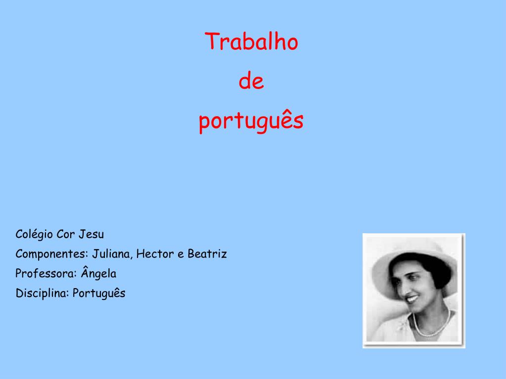 Trabalho de Português