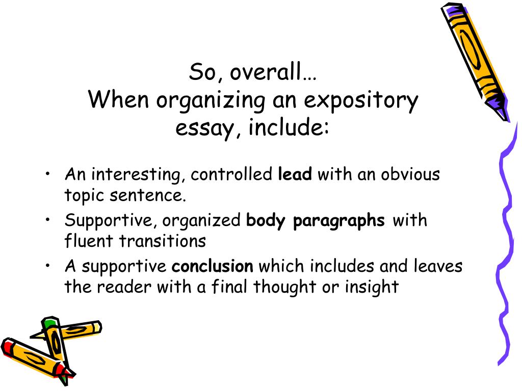 organizing expository essay