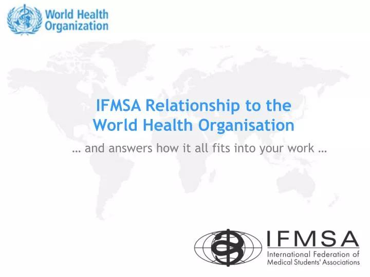 ifmsa relationship to the world health organisation n.