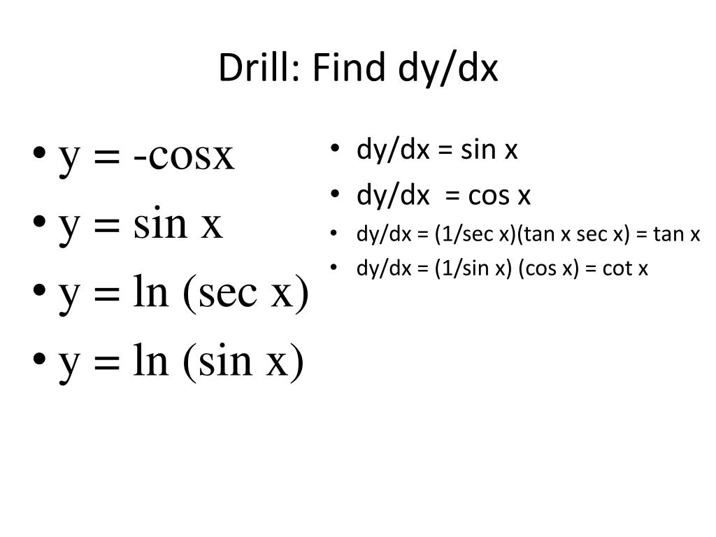 Ppt Drill Find Dy Dx Powerpoint Presentation Free Download Id Ppt Drill Find Dy Dx Powerpoint Presentation Free Download Id