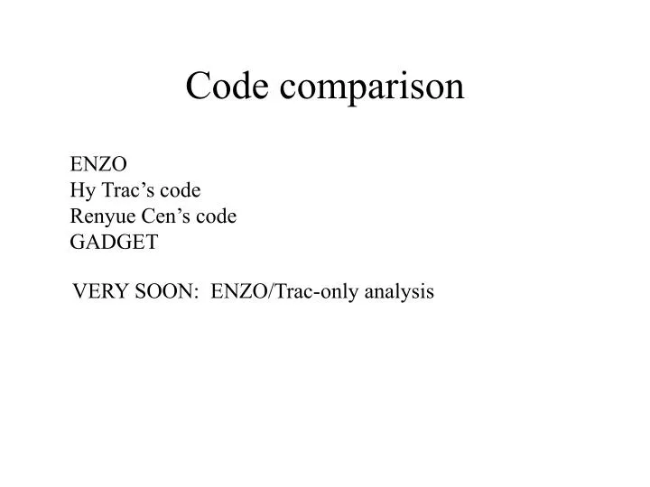 code comparison n.
