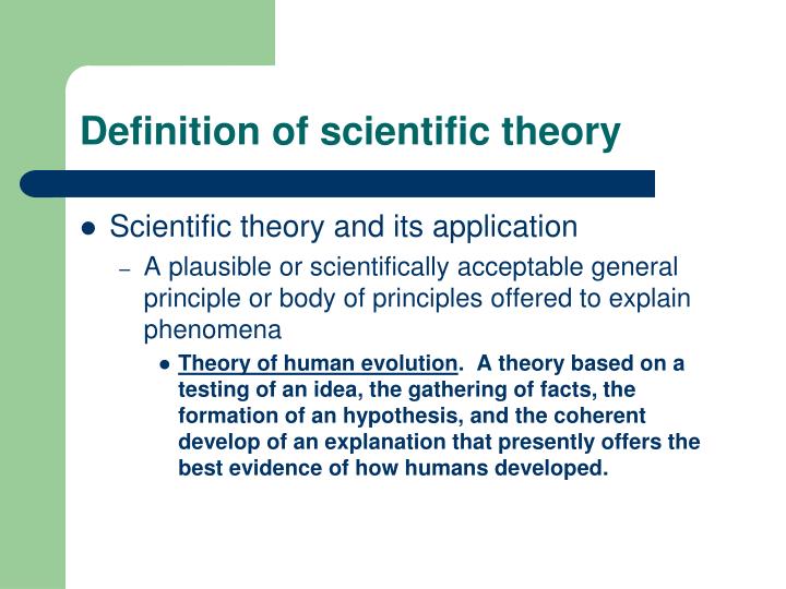 what does the word theory mean in science