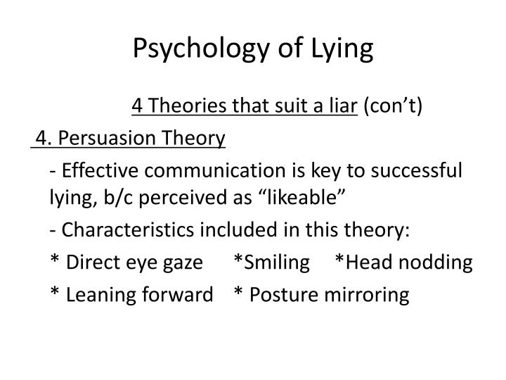 PPT - Psychology Of Lying PowerPoint Presentation - ID:4235514