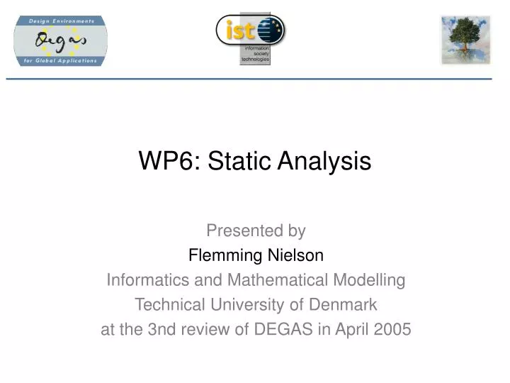 wp6 static analysis n.