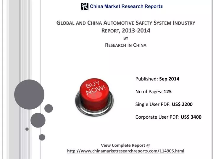 global and china automotive safety system industry report 2013 2014 by research in china n.