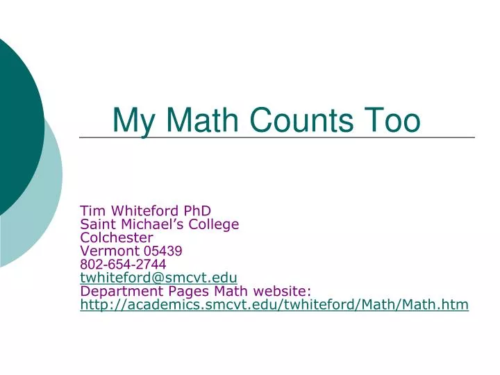 my math counts too n.