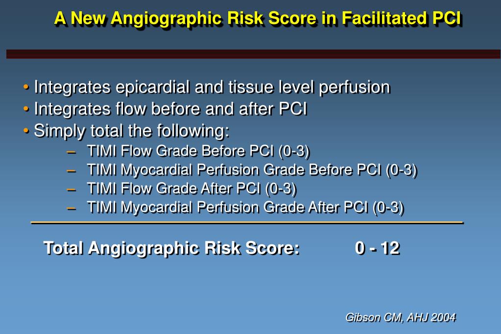 PPT - A New Angiographic Risk Score in Facilitated PCI PowerPoint
