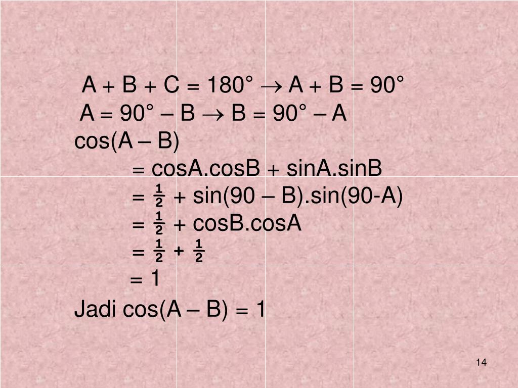 Вычислите cos 90