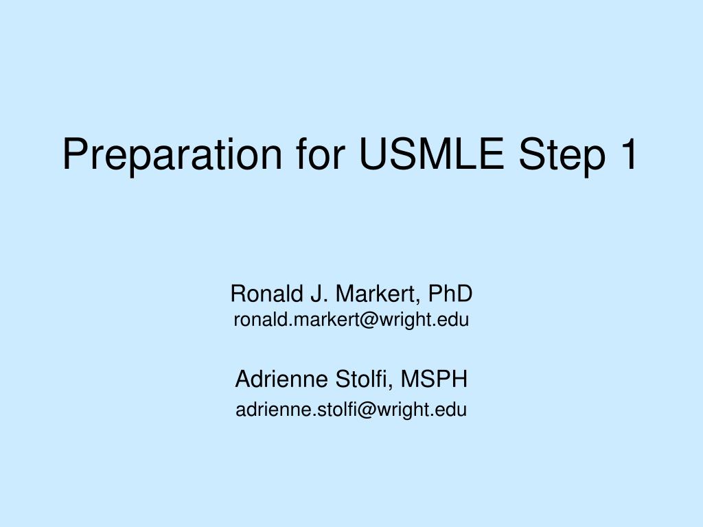Ppt Preparation For Usmle Step 1 Powerpoint Presentation Free Download Id