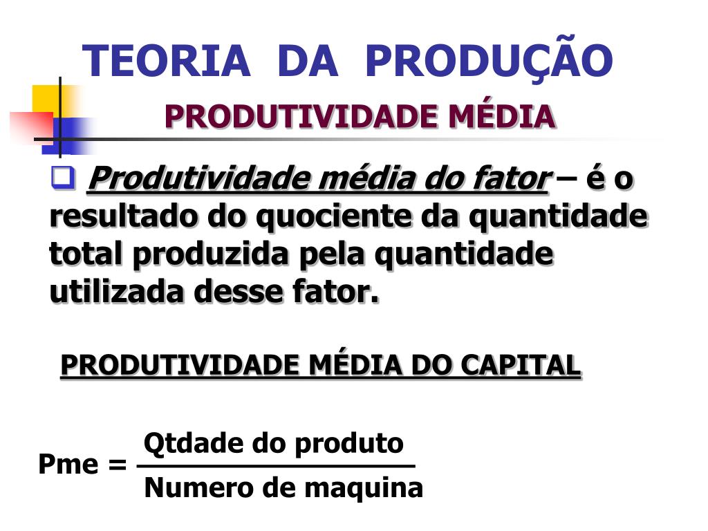 PPT - TEORIA DA PRODUÇÃO PowerPoint Presentation, free download - ID:4244414
