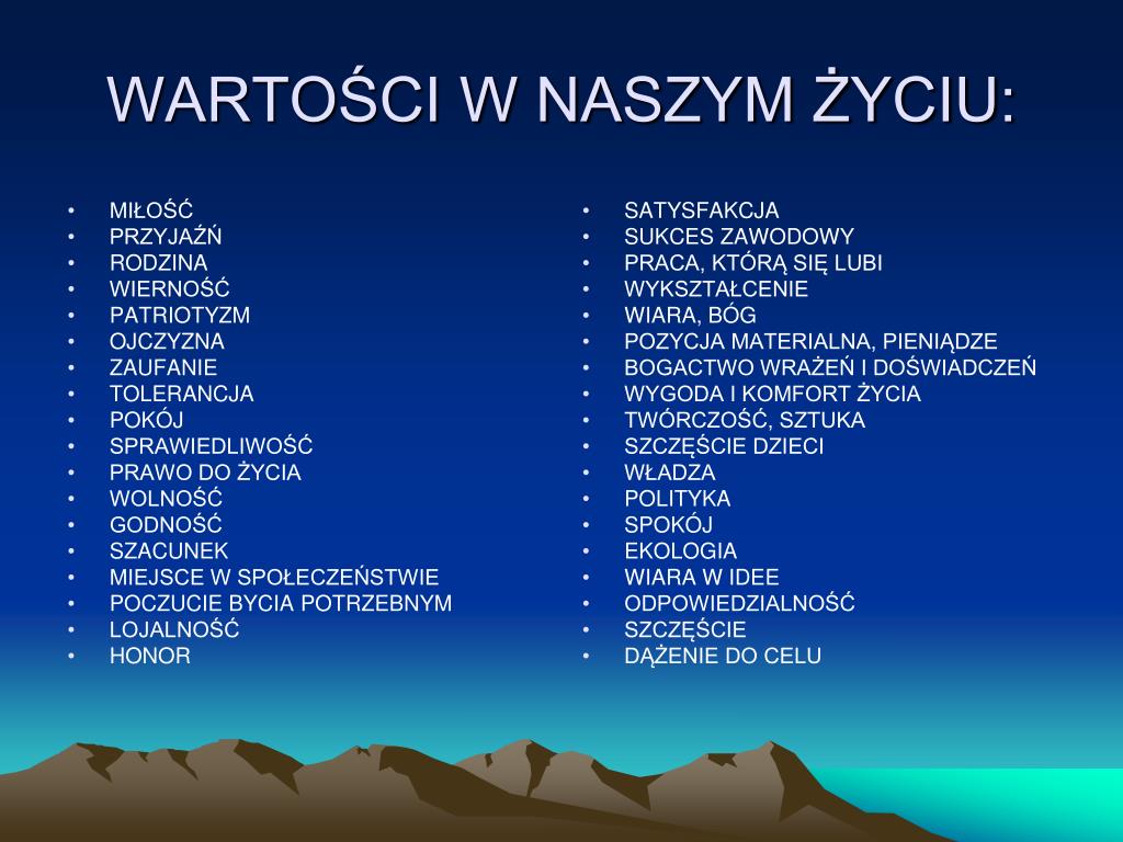 Jak Cierpienie Wpływa Na System Wartości Wyznawany Przez Człowieka PPT - Wartości w życiu człowieka PowerPoint Presentation, free download