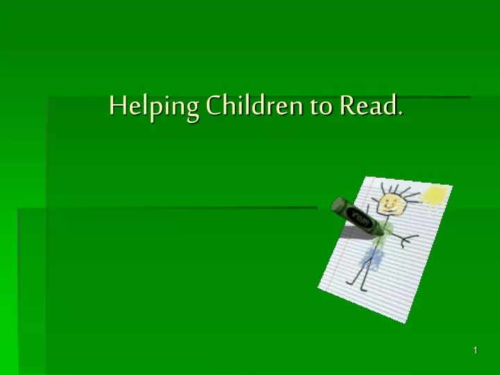 helping children to read n.