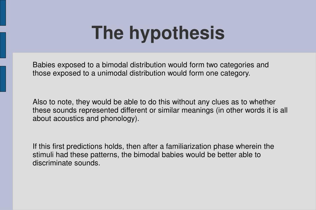 hypothesis in phonetic