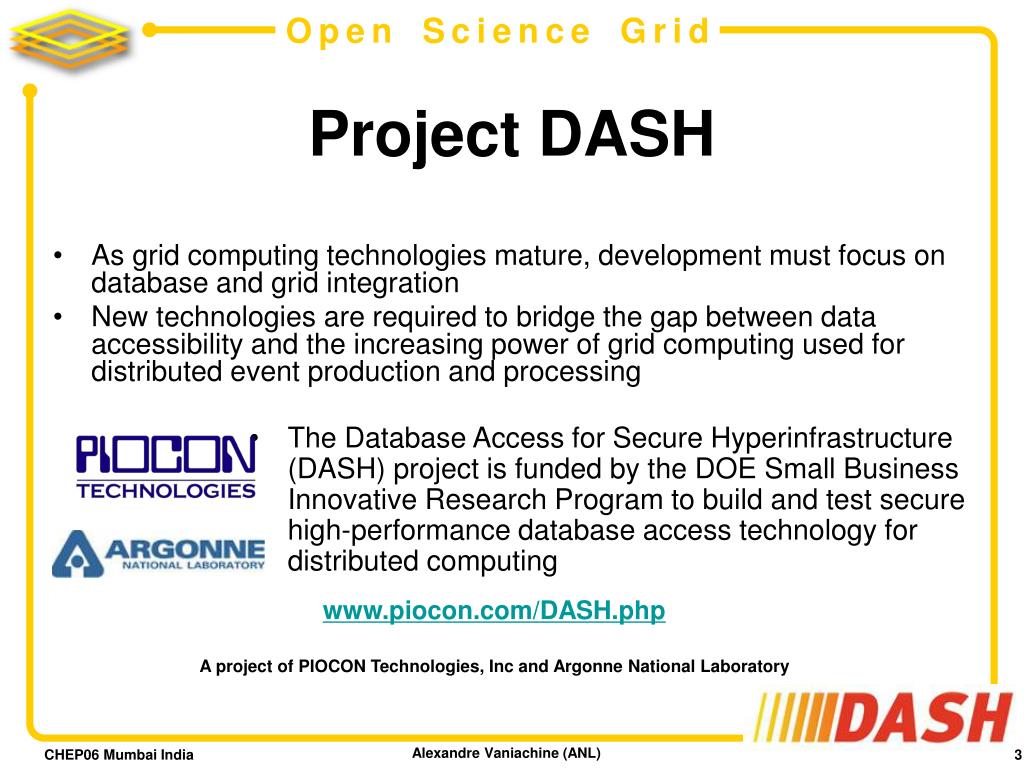 PPT - Project DASH: Securing Direct MySQL Database Access for the Grid  PowerPoint Presentation - ID:4247491