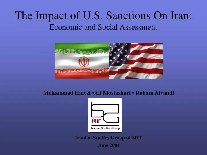 the impact of u s sanctions on iran economic and social assessment n.