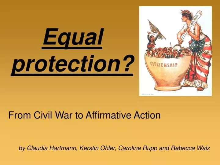 equal protection n.