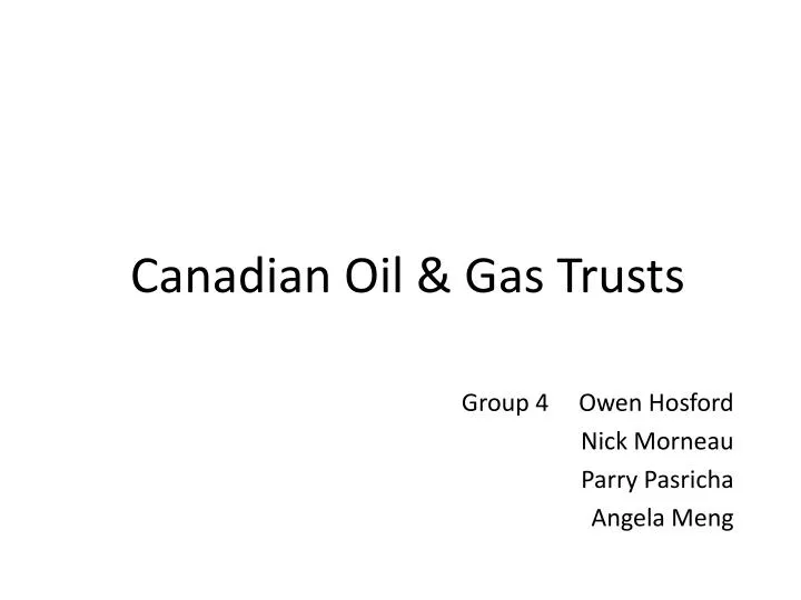 canadian oil gas trusts n.