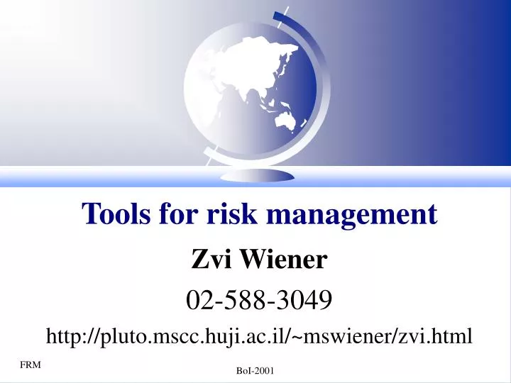 tools for risk management n.