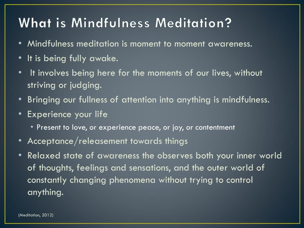 PPT - In the Moment Mindfulness Meditation PowerPoint Presentation ...