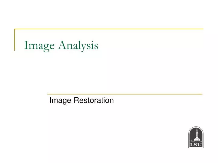 PPT - Image Analysis PowerPoint Presentation, free download - ID:4250261