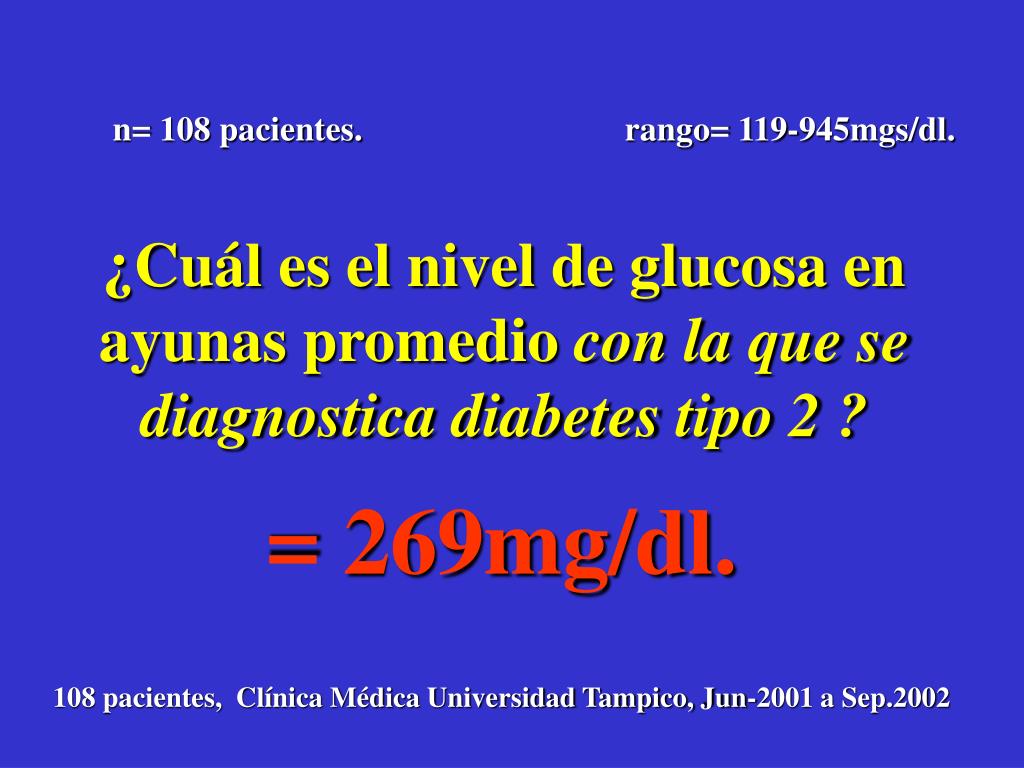 diabetes a nivel de ayuno