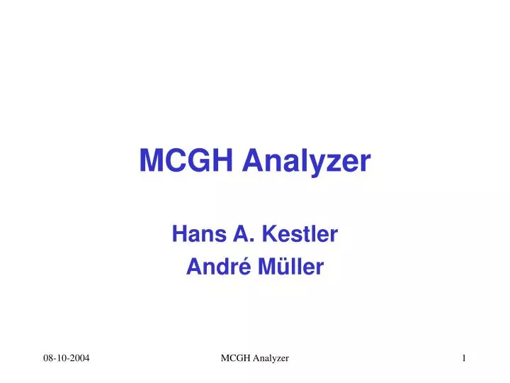 mcgh analyzer n.