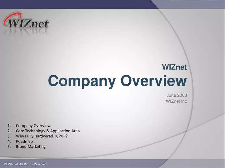 PPT - WIZnet Company Overview PowerPoint Presentation, free download ...