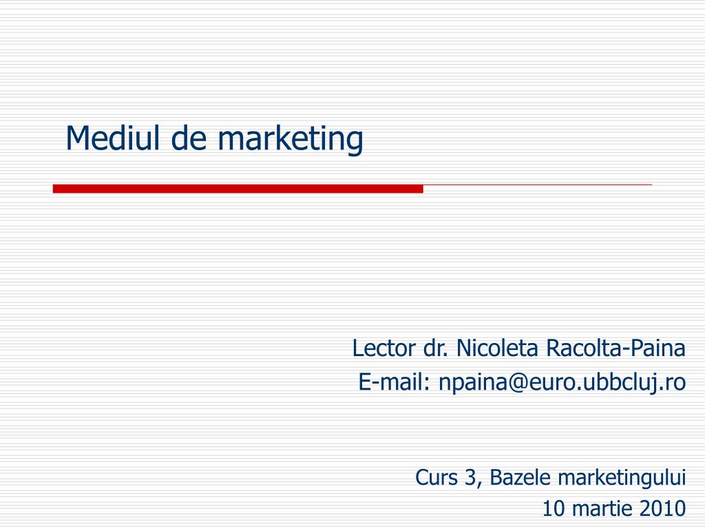PPT - Mediul de marketing PowerPoint Presentation, free download -  ID:4252570