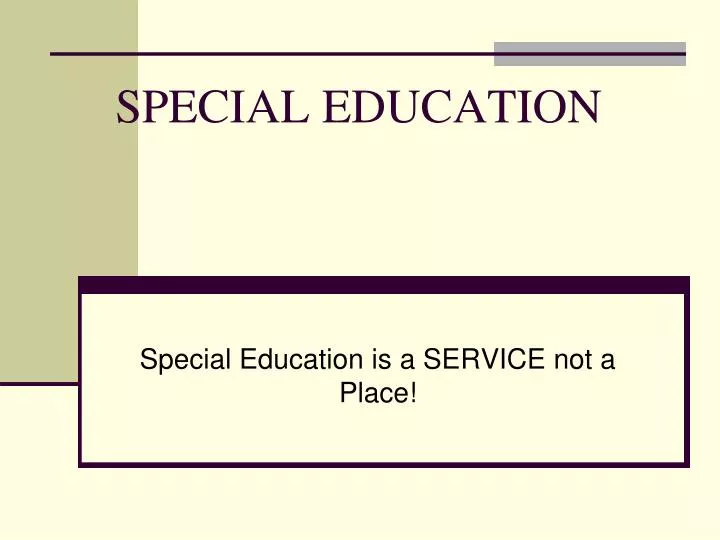 special education n.