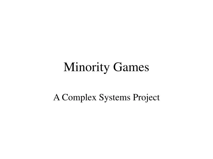 minority games n.