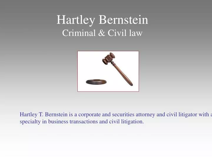 hartley bernstein criminal civil law n.