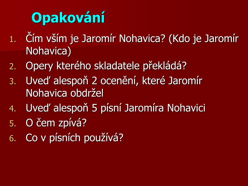 PPT - Jaromír Nohavica PowerPoint Presentation, free download - ID:4257321