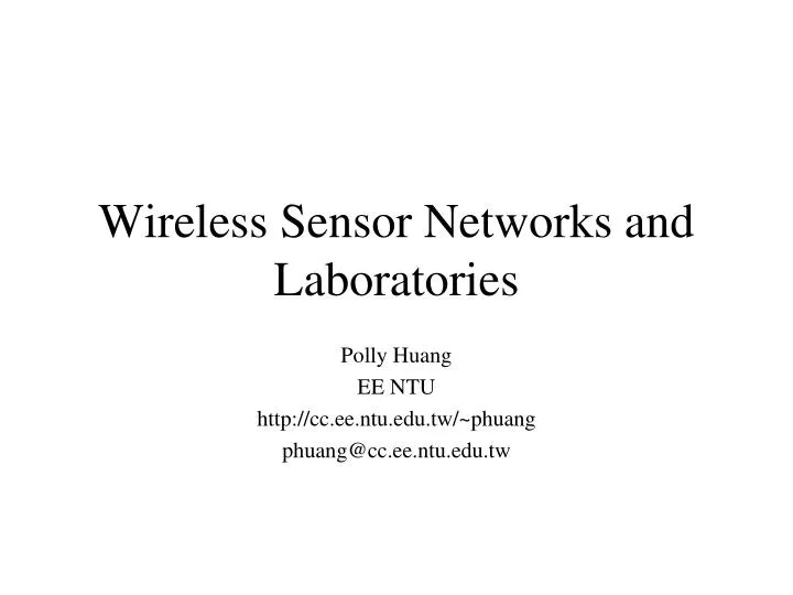 wireless sensor networks and laboratories n.