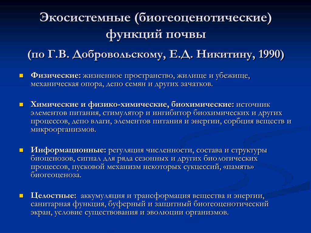 Основные функции почвы. Биогеоценотические функции почв. Экосистемные функции почв. Химические функции почвы.