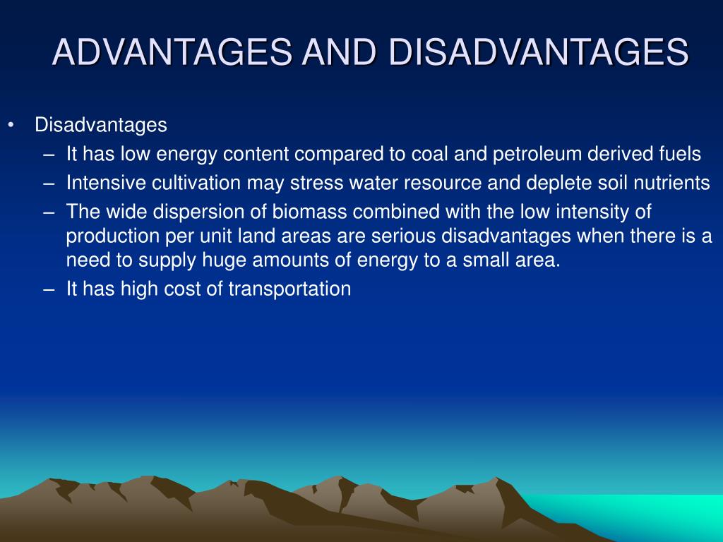 biomass energy advantages and disadvantages essay