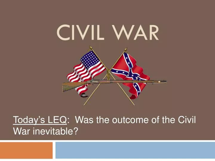 civil war was inevitable Was the civil war inevitable could the conflicts between federal government and states, between north and south, be resolved in any other way the answer is yes if the federal government allowed states to do whatever they wished, and the northern and the southern states decided they did not need one another, the civil war would probably. civil war was inevitable Was the civil war inevitable could the conflicts between federal government and states, between north and south, be resolved in any other way the answer is yes if the federal government allowed states to do whatever they wished, and the northern and the southern states decided they did not need one another, the civil war would probably.
