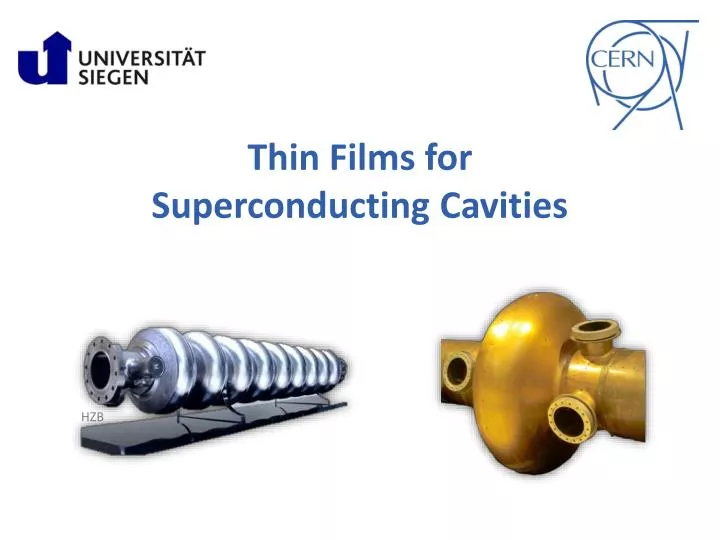 thin films for superconducting cavities n.