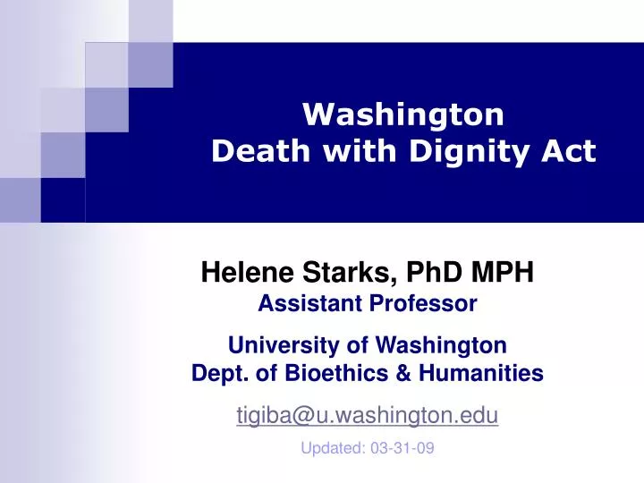 an analysis of death with dignity an analysis of death with dignity