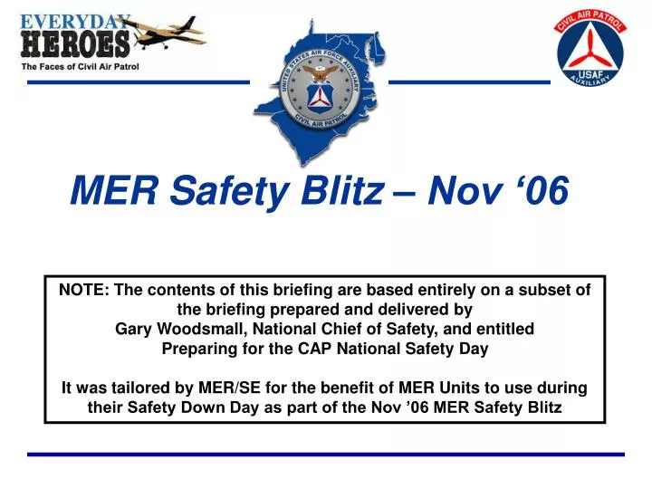 PPT MER Safety Blitz Nov ‘06 PowerPoint Presentation, free download