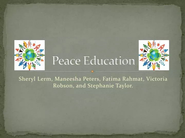 presentation on education for peace