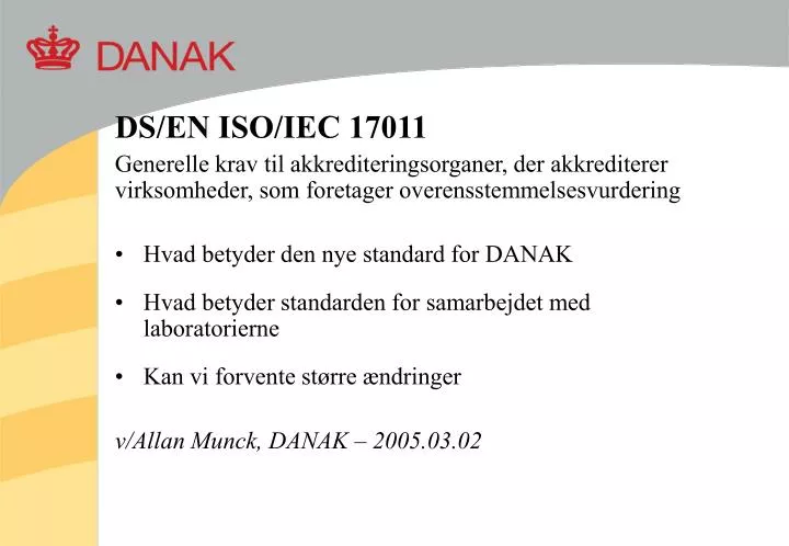 PPT - DS/EN ISO/IEC 17011 PowerPoint Presentation, free download - ID ...