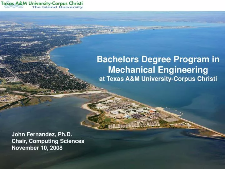 PPT Bachelors Degree Program in Mechanical Engineering at Texas A&M