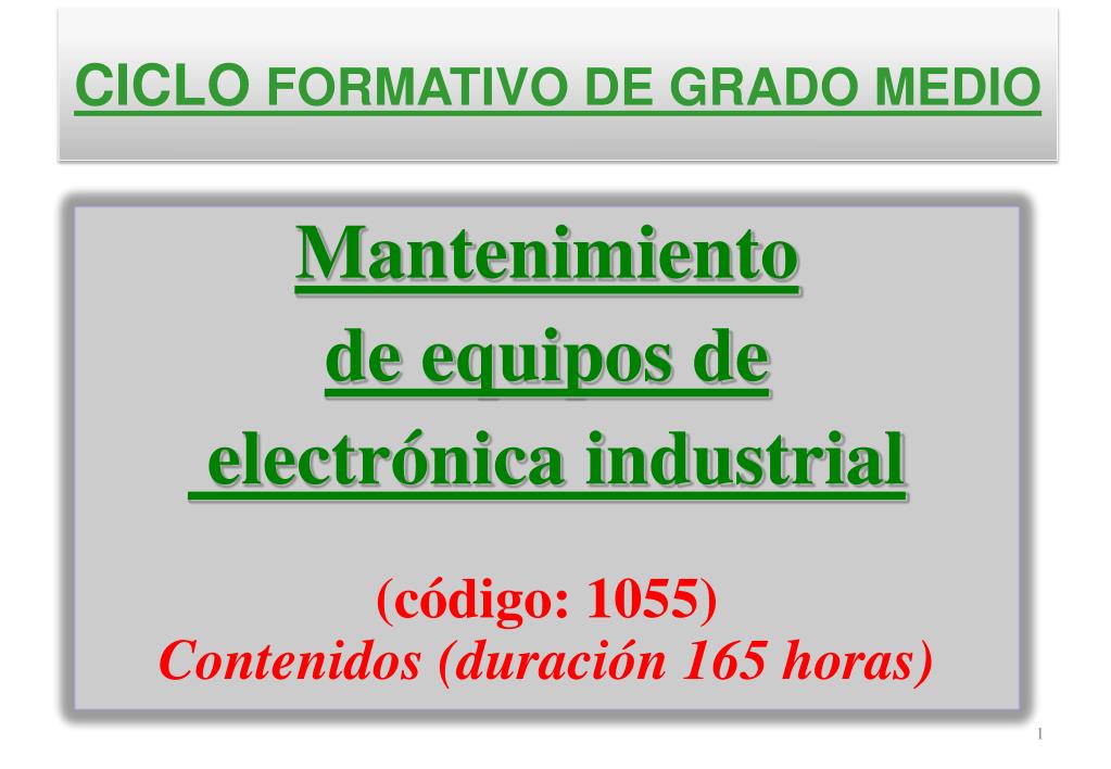 PPT - CICLO FORMATIVO DE GRADO MEDIO PowerPoint Presentation, free download  - ID:4262237