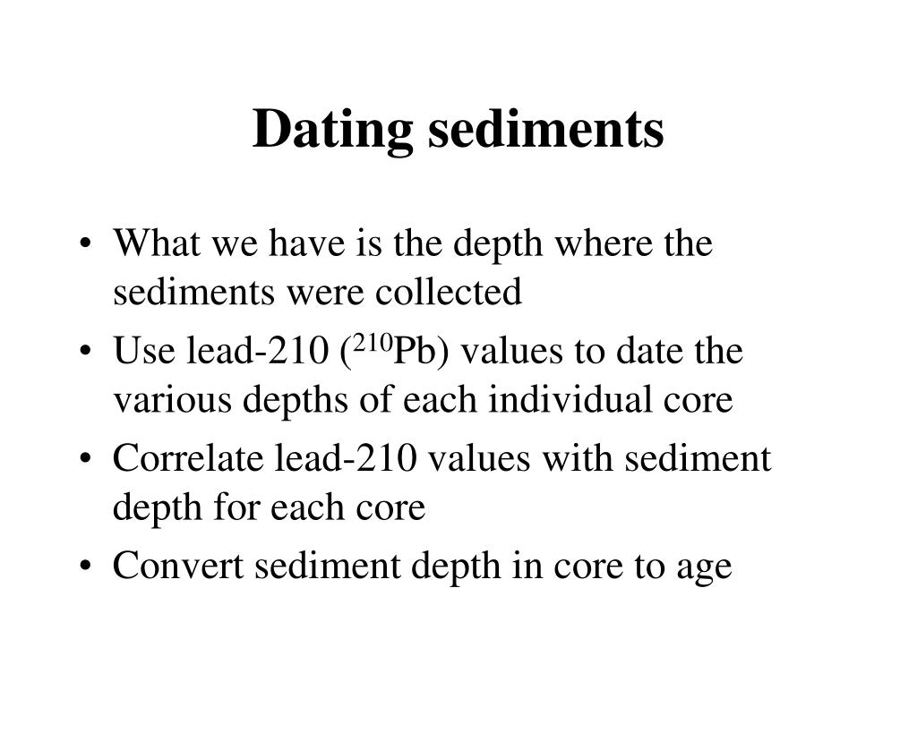Radiometrically determined dates and sedimentation rates for recent.