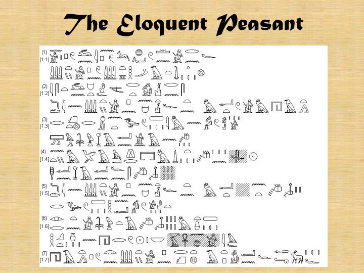 the eloquent peasant the eloquent peasant