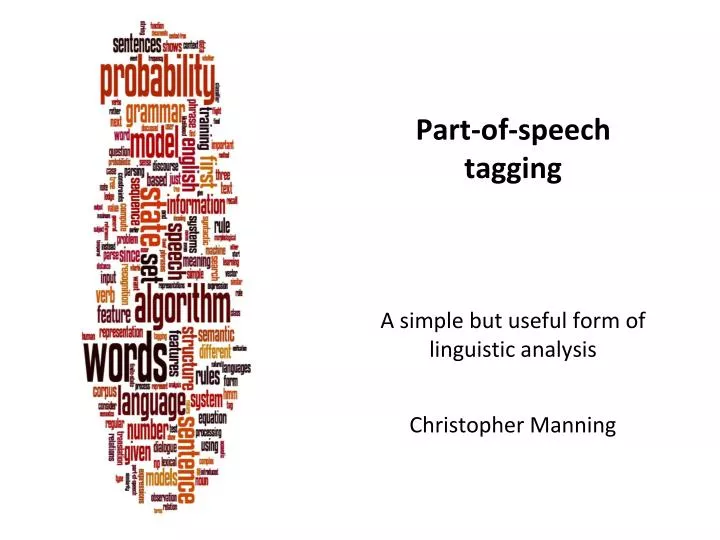 PPT Partofspeech tagging PowerPoint Presentation, free download